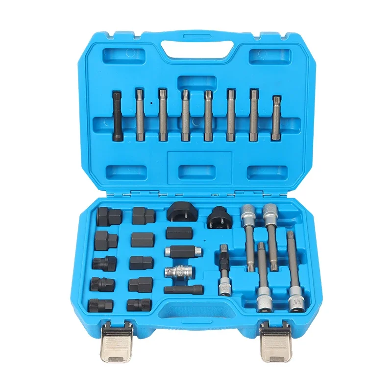 

30pcs Alternator Freewheel Pulley Puller Alternators Tool Set Special Socket Set Automobile Generator Pulley Disassembly