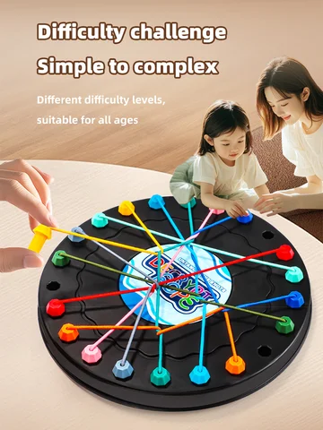 2025 New Rope Breaking Battle Challenge Puzzle Toy Knot Toy Children's Rope Decoding Game Logic Training
