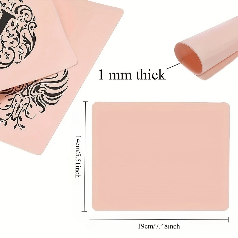 4Pcs Tattoo Practice Skin Blank Double-Sided Tattoo Practice Skin Sleeve Microblading Practice Skin for Beginner Tattoo Supplies