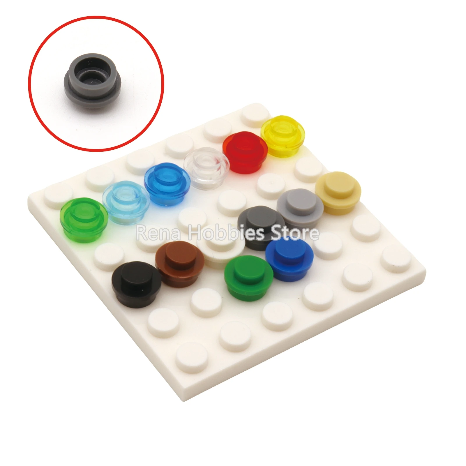 400 pièces 6141 plaque 1X1 ROUNDMOC assembler des particules bricolage blocs de construction 1*1 points figurines lampe briques pièces jouet pour les enfants