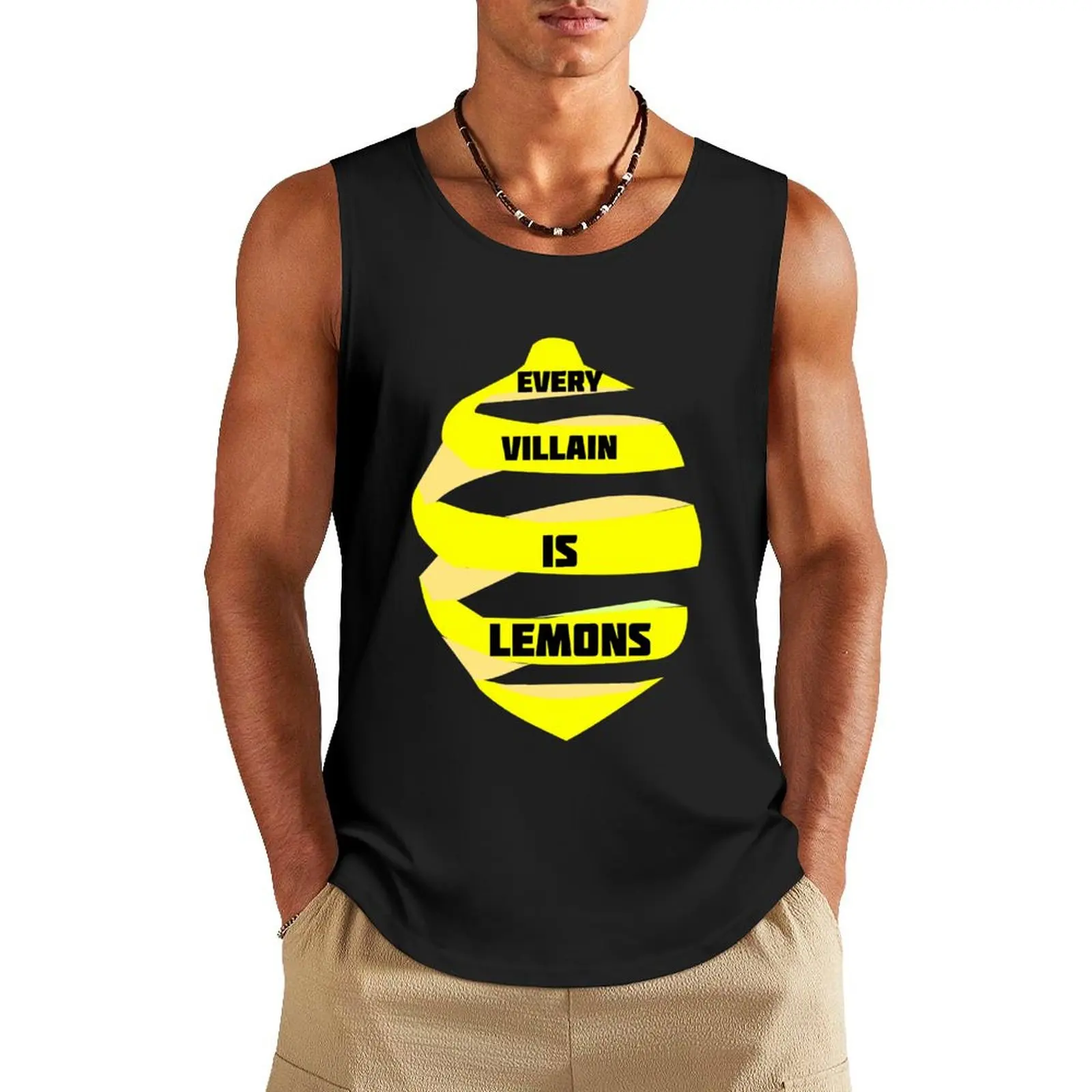 Every Villain Is Lemons Tank Top Male vest mens gym clothes running shirt underwear