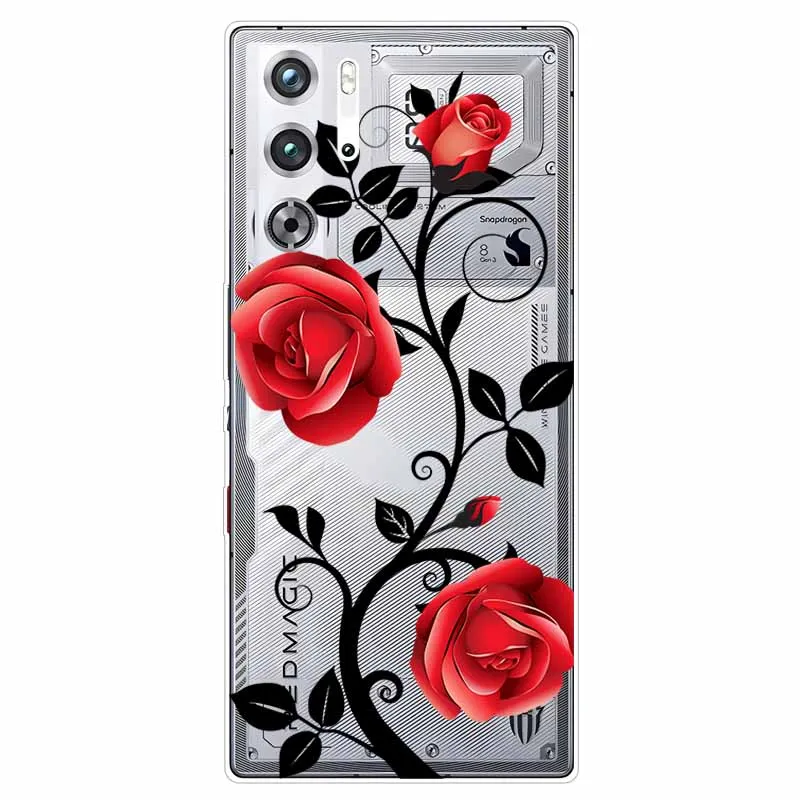 For Red Magic 9 Pro 5G Case Clear TPU Silicone Funda Capa for ZTE Nubia RedMagic 9 Pro+ Plus Soft Covers Transparent Coques bag