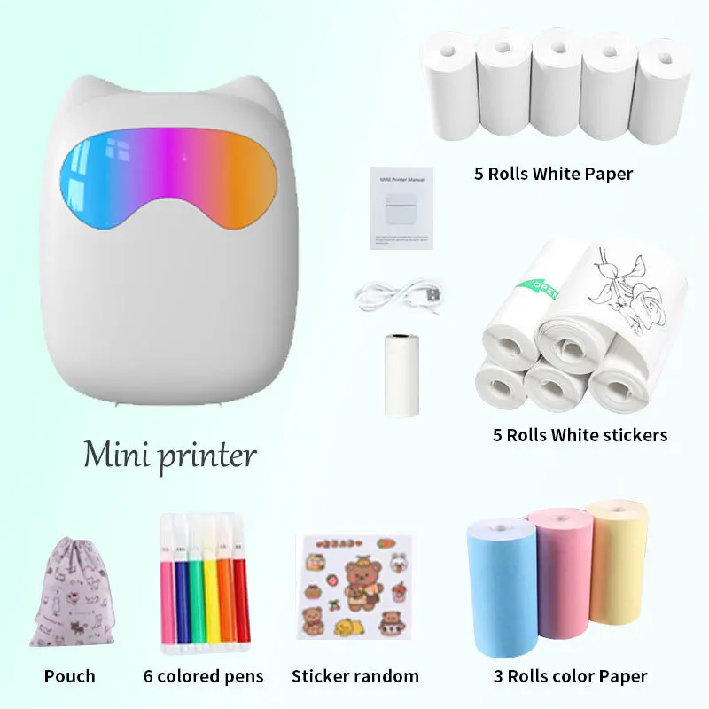 

Suitable for Cross-border strength factory label wrong title thermal printer household portable mini pocket pocket photo