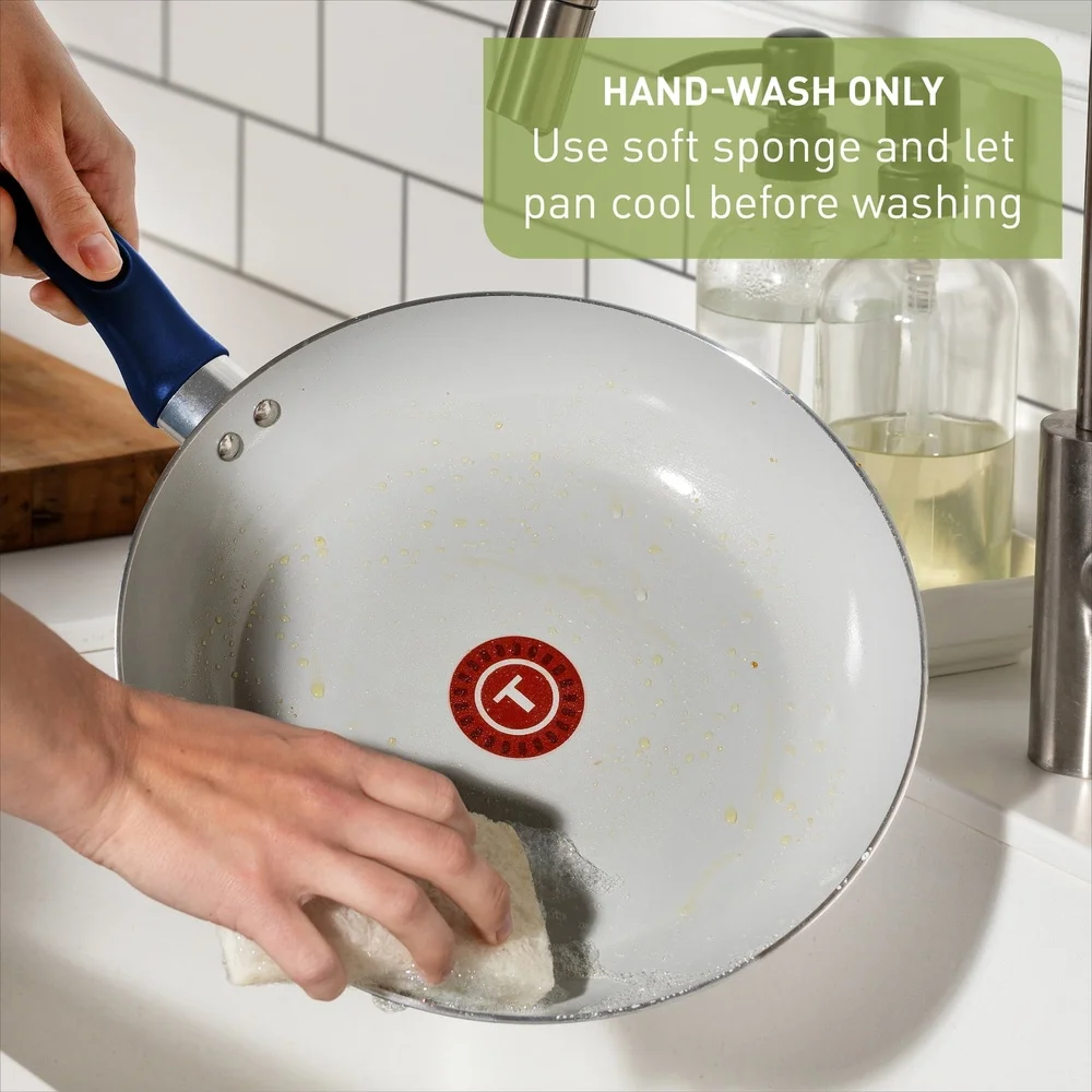 Easy Care 5 Quart Jumbo Cooker Non-Stick Ceramic with Lid Thermo-Spot Technology Even Heat Base Comfortable Handles Eco-Friendly