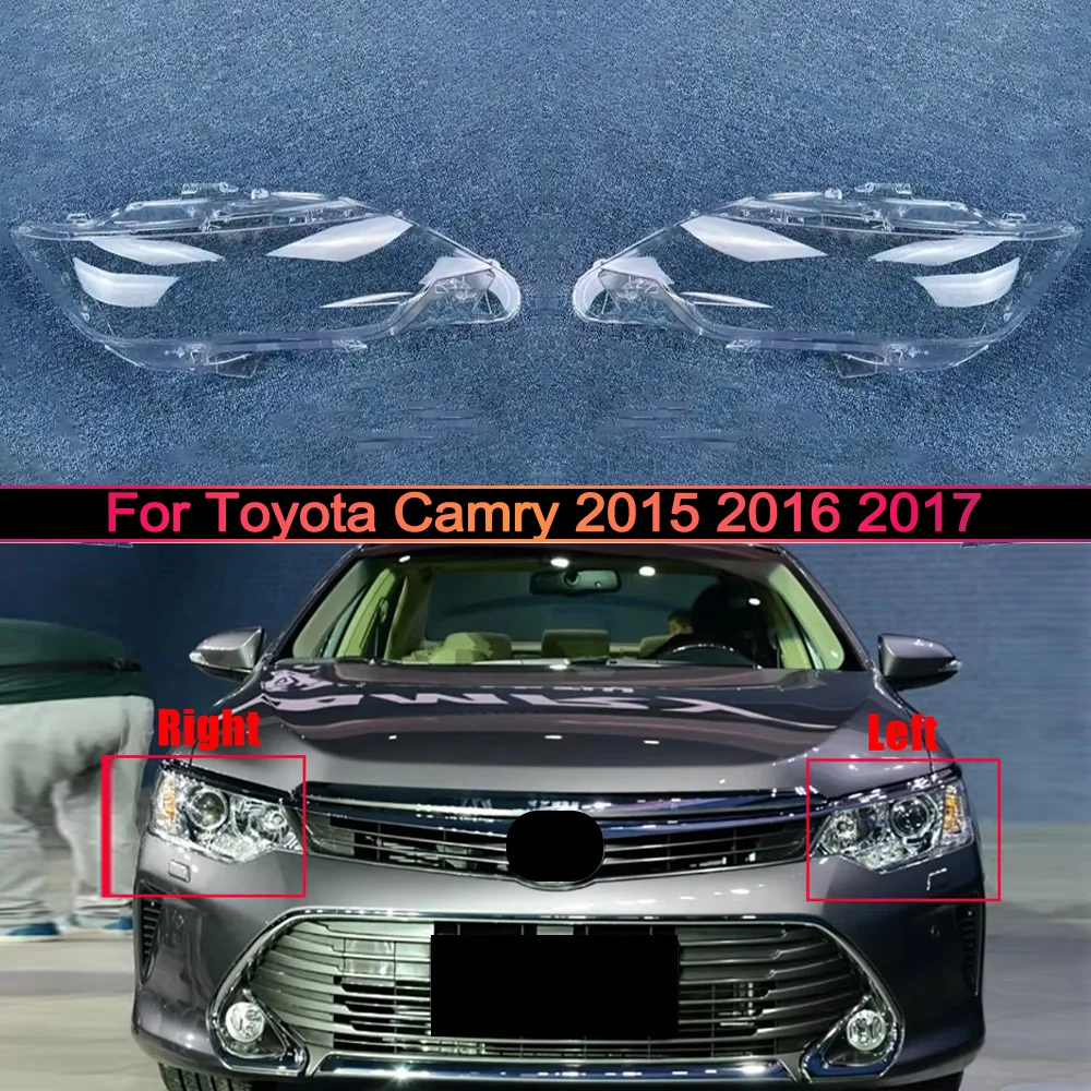 

For Toyota Camry 2015 2016 2017 Headlight Cover Transparent Headlamp Shell Lamp Shade Lens Replace Original Lampshade Plexiglass