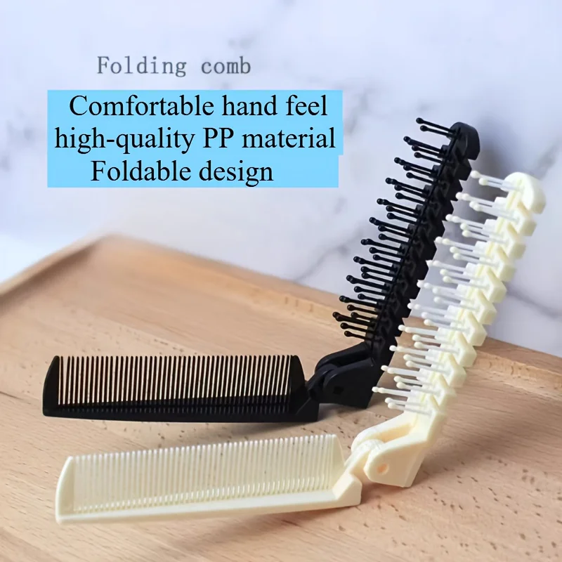 

3 pcs High-Quality Folding Combs - Straight Dense Teeth for Normal Hair, Compact Travel Styling Tool with Ergonomic Grip
