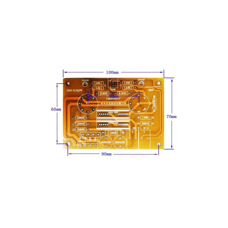 Electronic Tube 6J1 Bile Pre-amplification,  Power Amplifier Pre-filter Circuit Board, Customizable