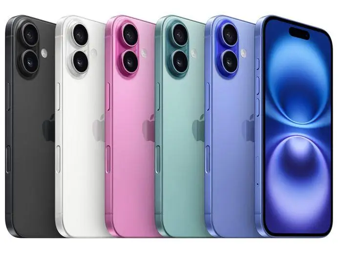 Apple-iPhone 16 Plus ، رمادي-أخضر ، 48 ميجا بكسل ، iOS ، 5G ، GB