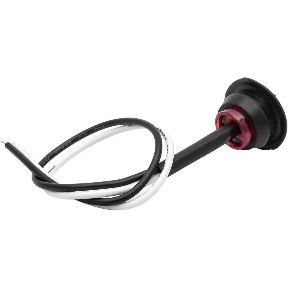 LED Side Marker Indicator Light Round 70mm Warning Signal Lamp for Truck Trailer Bus Van Red Amber 3 LED Clearance Light