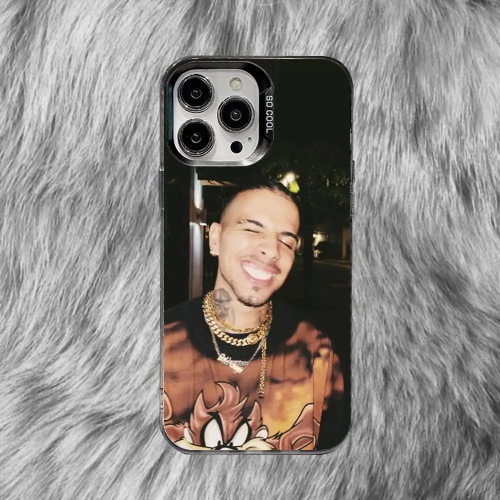 R-Rauw A-Alejandro Rapper Phone Case For IPhone 15,16,17,13,14,11,12,Pro,Max,Plus,E,Air,Mini Gray Matte Shockproof IMD Cover