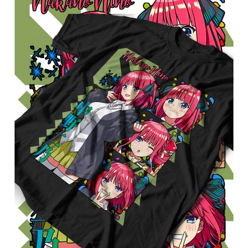 Nino Nakano T-shirt  Hot Nakano Nino 5-toubun no Hanayome Gift Shirt