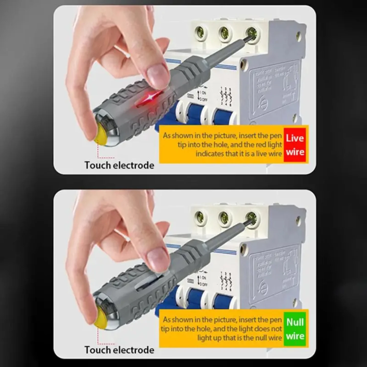 Destornillador de electricista de CA multifuncional con bolígrafo de prueba de inducción versátil sin contacto y Detector de voltaje para Accura