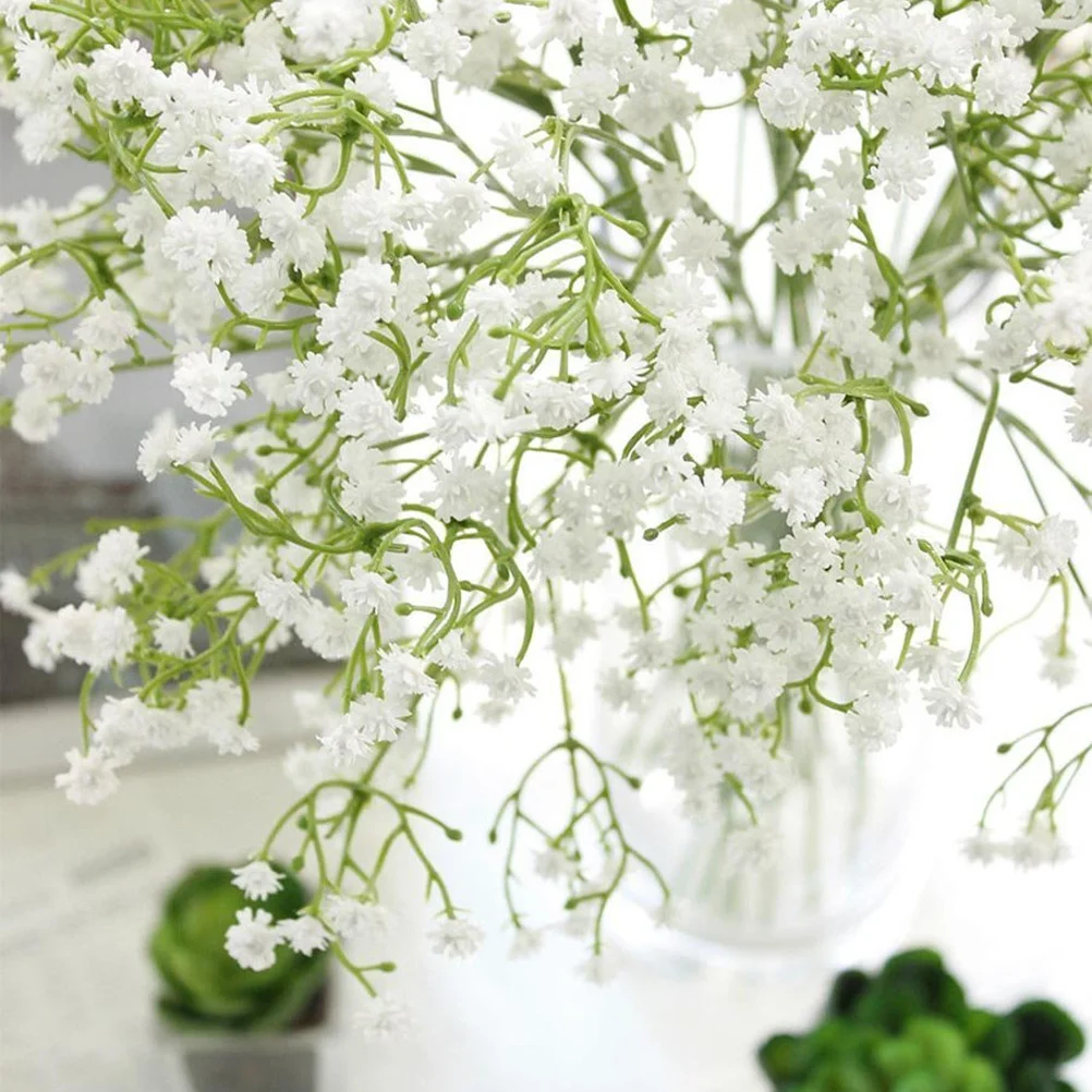 

9Pcs Artificial Gypsophila Flowers Baby Breath Bouquets White Natural Look Wedding Home Decoration DIY Artificial Babys Breath