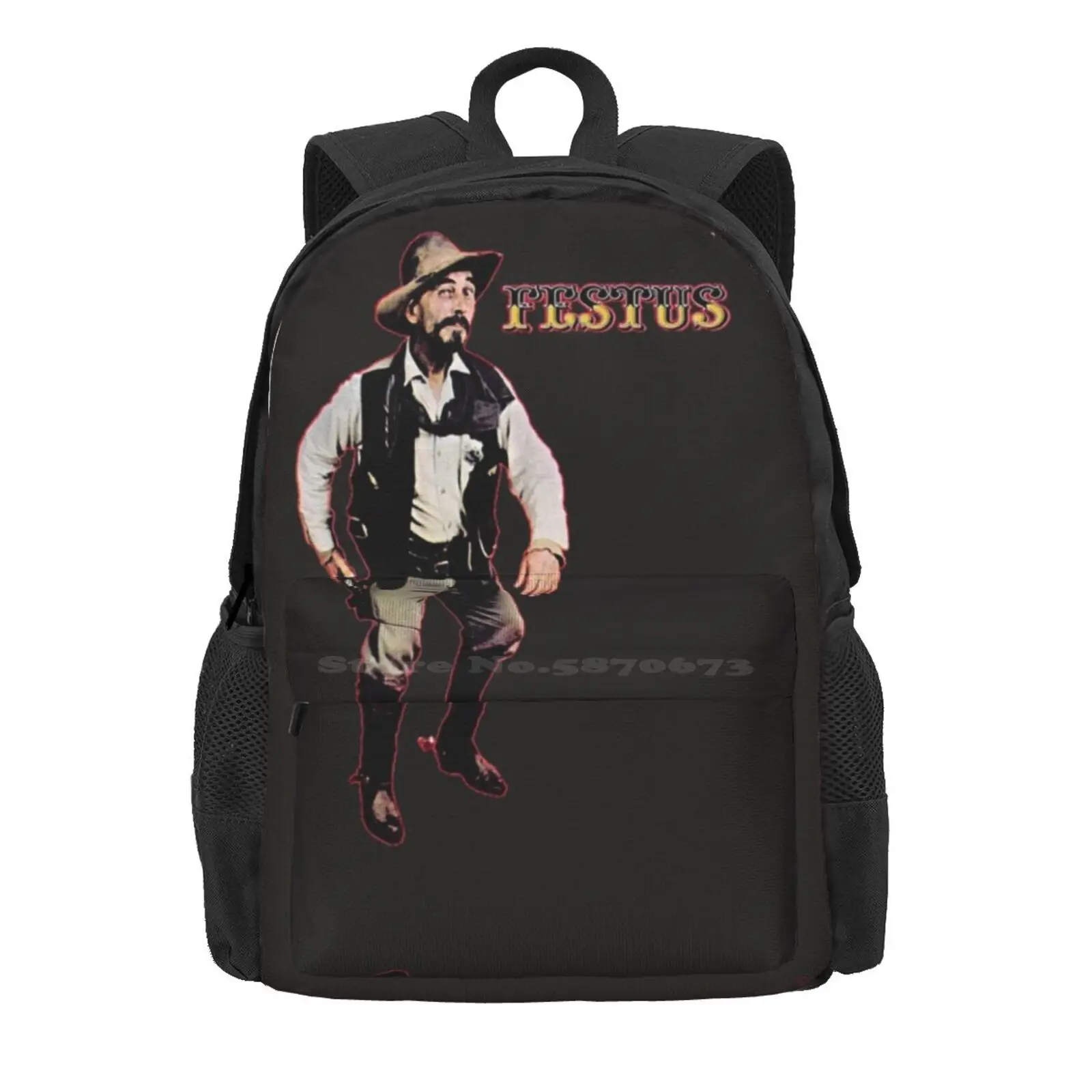 Festus - Gunsmoke Tri-Blend T-Shirt Hot Sale Schoolbag Backpack Fashion Bags Festus Gunsmoke