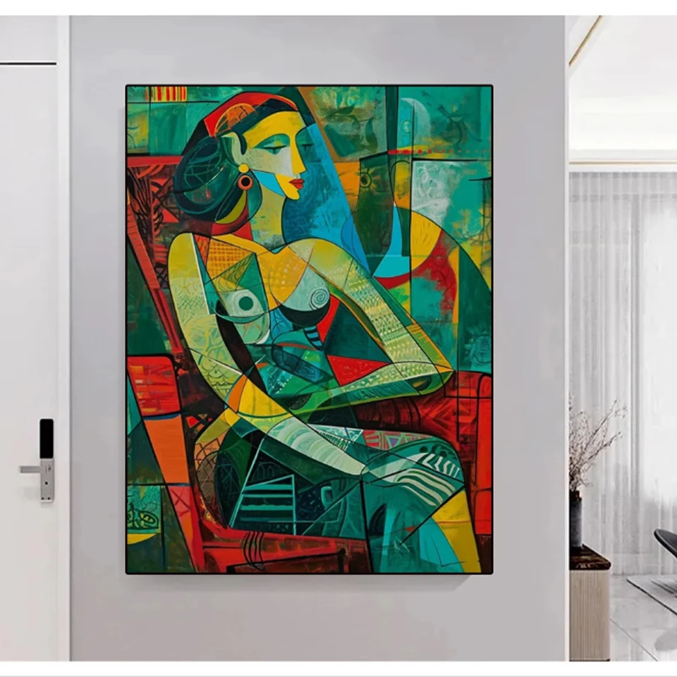 Diamentowe malowanie nowe w stylu Picasso abstrakcyjne kobiety 5D haft diamentowy krzyż zestaw do szycia portret mozaika ozdoby do dekoracji wnętrz