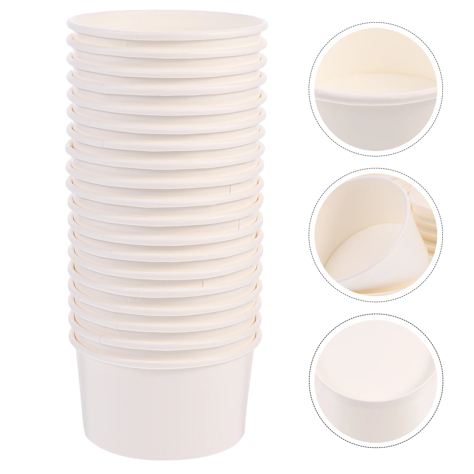 

100Pcs Ice Cream Paper Cups Disposable Dessert Snack Containers Pudding Cups Soup Bowl Compact Cake Mousse home restarant supply