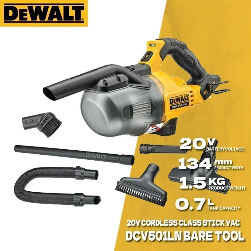 DEWALT DCV501LN-XJ Cordless Vacuum Cleaner 20V Dewalt Power Tools Wireless Cleaning Appliances Handheld Vacuum Cleaner DCV501LN