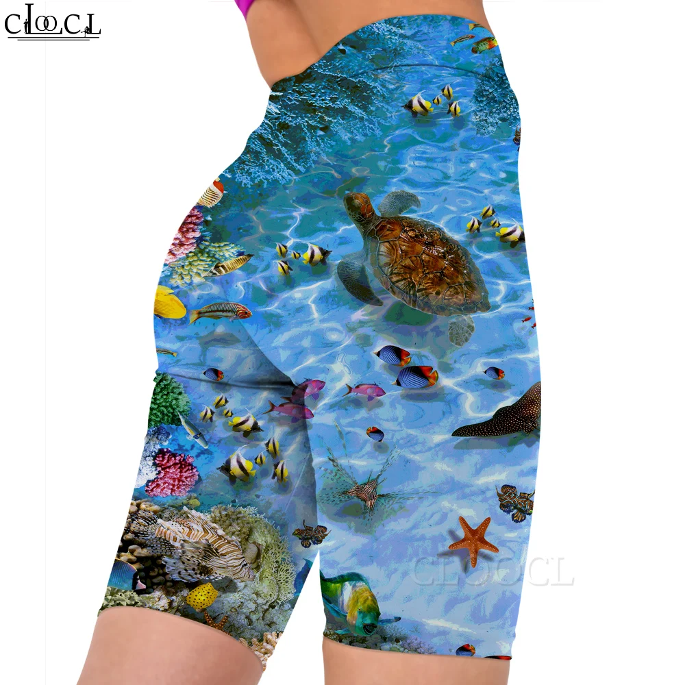 

CLOOCL Fashion Workout Women Legging Beautiful Sea Turtle 3D Printed Shorts Sweatpants for Female Casual Sexy Push-up Gym