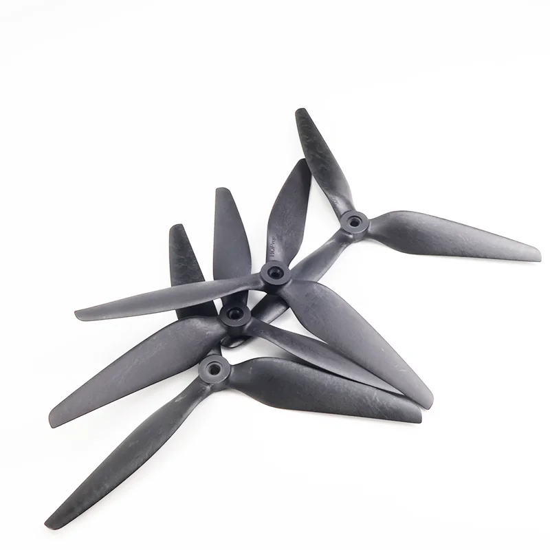HQ Macroquad Prop 10X5X3 9X5X3 1050/9050 10inch 9inch (CW+CCW) 3 blades Black Carbon Reinforced Nylon Propeller for FPV Drone