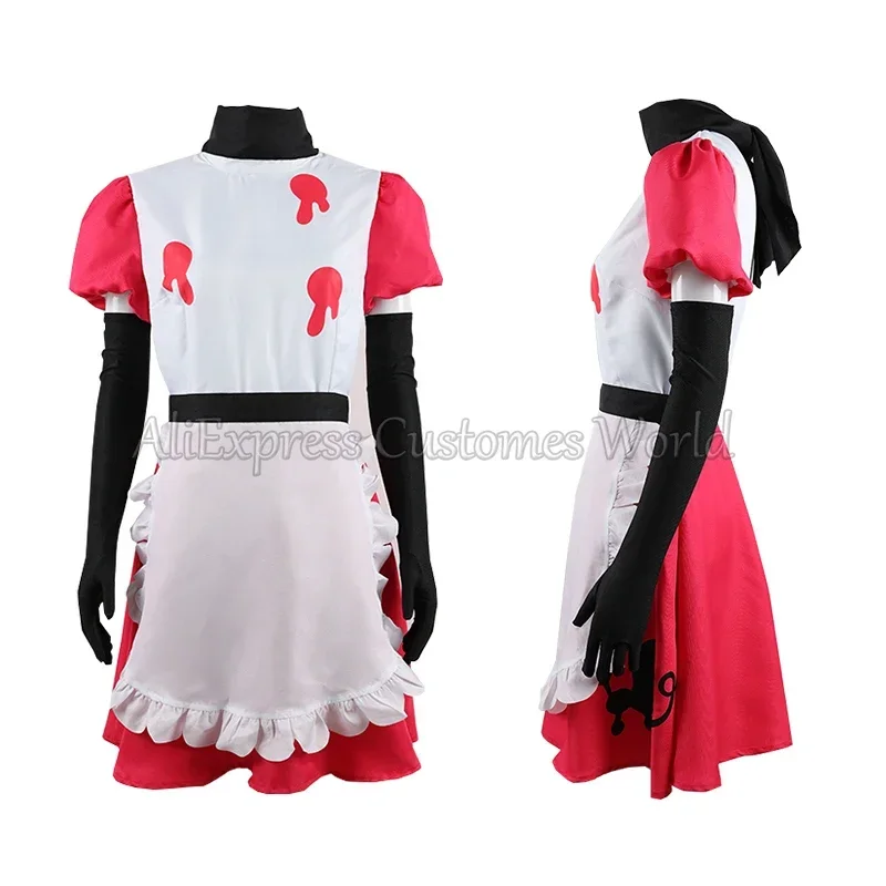 HN8 Hazbin Niffty Anime Hotel Disfraz de cosplay para mujeres y hombres - Trajes de disfraces de sirvienta y diablo para fiesta de carnaval de Halloween 8...Gf