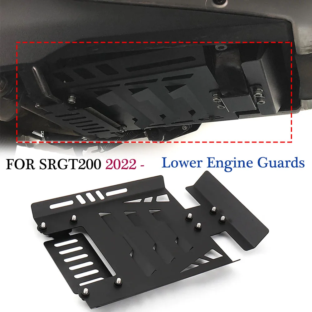 SRGT 200 Lower Engine Chassis Guard Skid Plate Cover New For Aprilia SRGT200 Belly Pan Protector SR GT200 SR GT 200 2022-2023