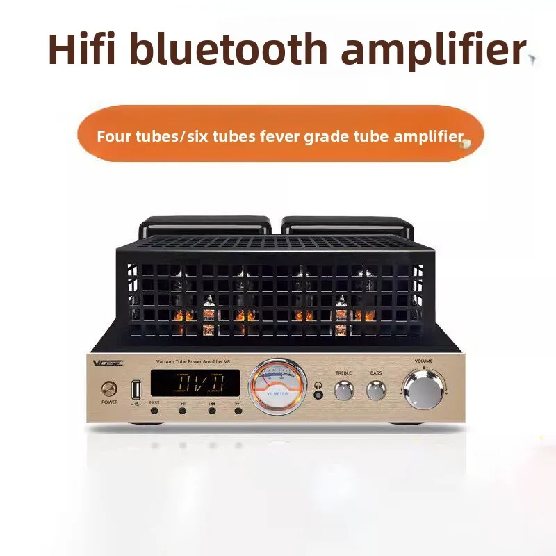 BREEZE NEW-vose V8 Fever Tube Wireless Bluetooth HIFI Gallbladder Power Amplifier Bookshelf Speaker Combination Audio Set