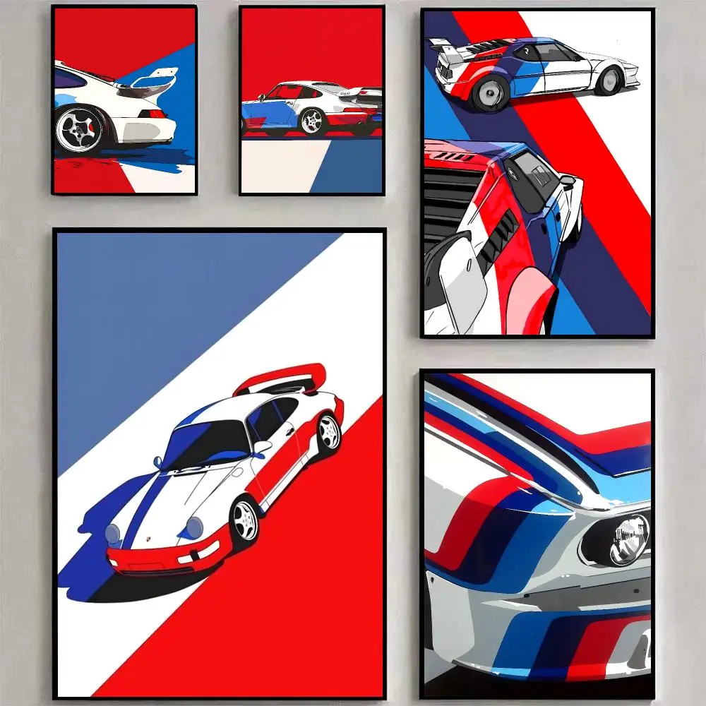 Car Cool M-MartiniES Poster Home Living Bed Room Bar Hallway Sticky Wall Art Printing Waterproof Aesthetic Decor