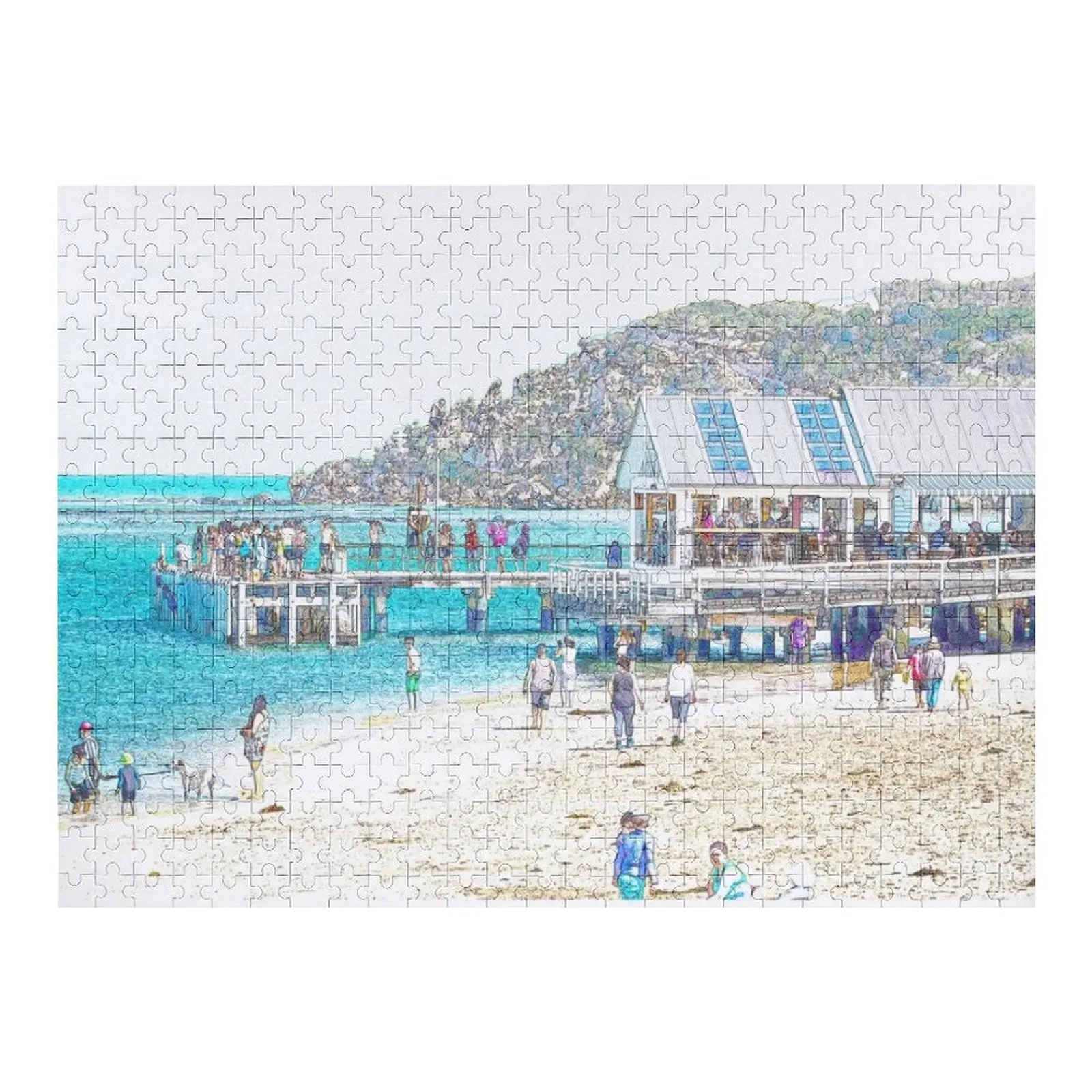 

Barwon Heads - Day at the Beach Jigsaw Puzzle Wood Photo Personalized Custom With Photo Puzzle
