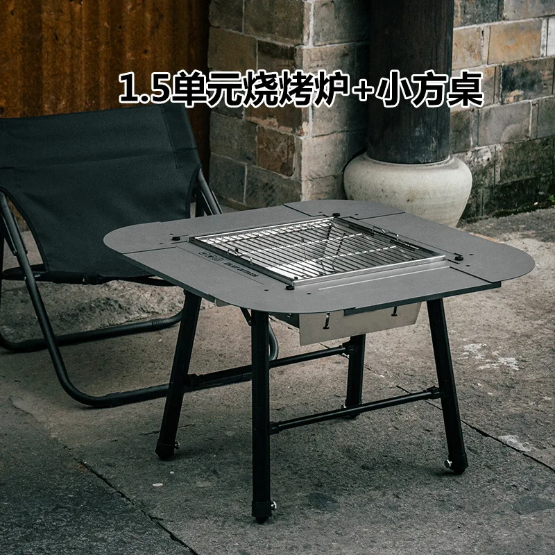 Outdoor Camping IGT Grill 1.5 Unit Incinerator Extended Camping Accessories Module Foldable Picnic Gear