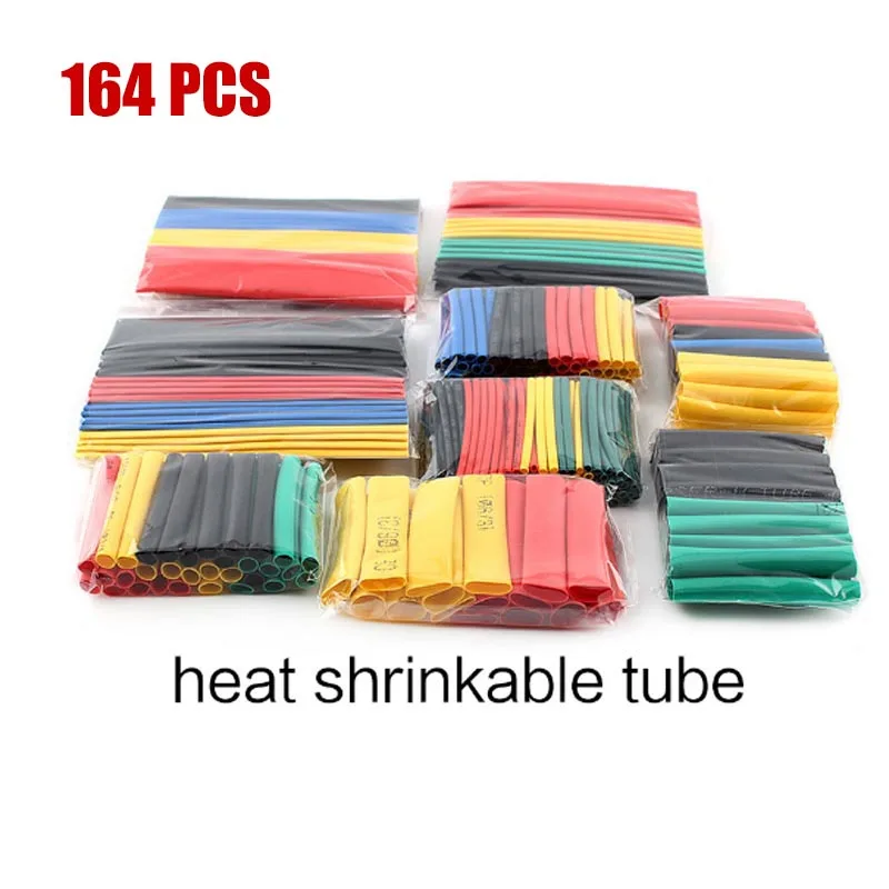 Black Heat Shrink Sleeving Tubing, Conectores Variedade Kit, Envoltório Cabo, Conexão do fio elétrico, Tubing, 127/530 Pcs