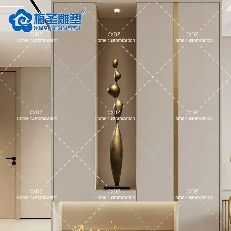 Italian Light Luxury Slender Abstract Sculpture Ornament for TV Cabinet Entrance Niche Living Room Hotel Model Room Decor