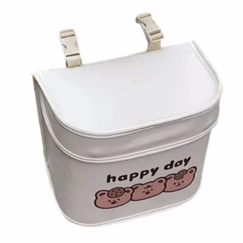 Large Capacity Bicycle Handlebar Bag Waterproof Detachable Riding Front Handle Hanging Bag Quick Release PU Leather