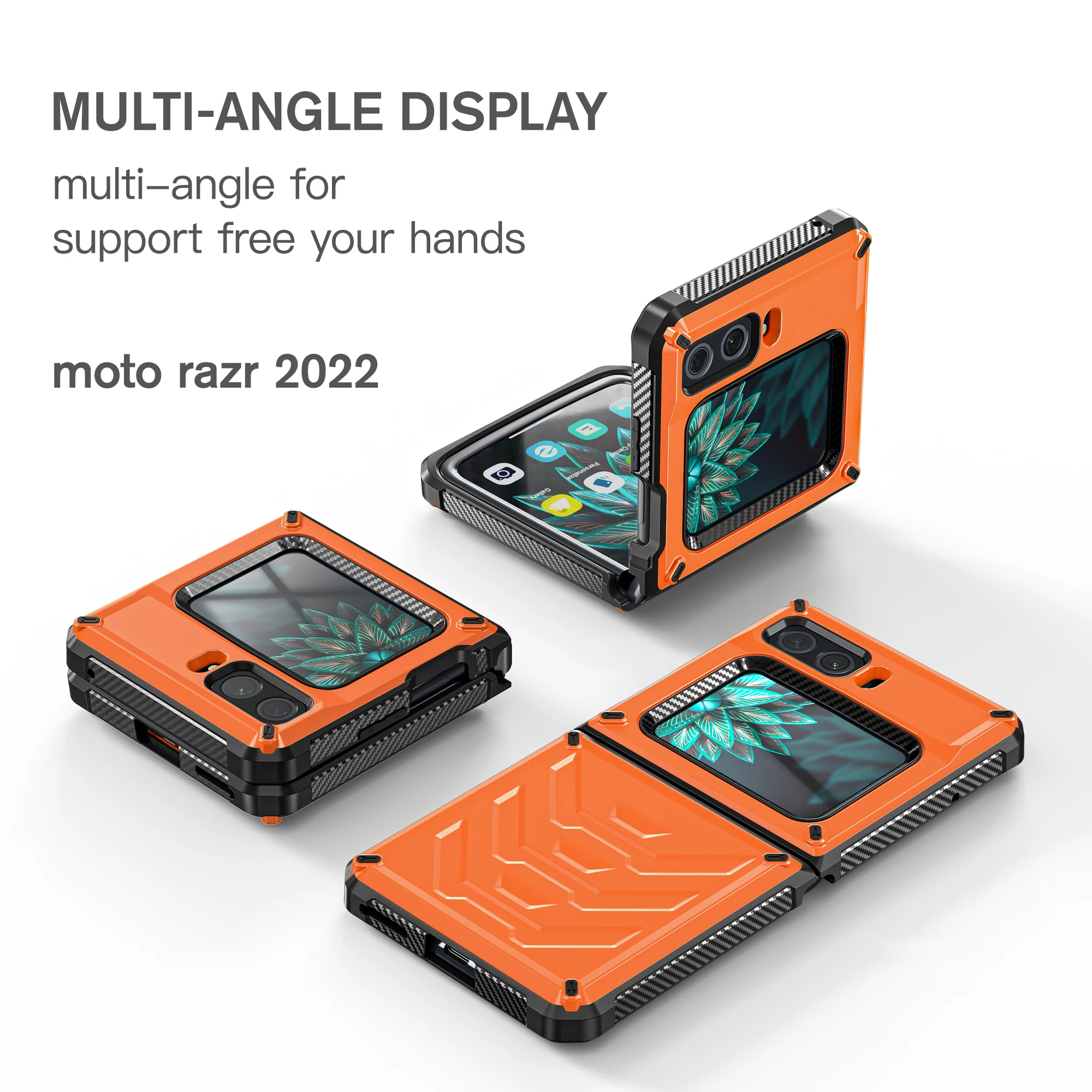 Fold Hinge Armor Case For Moto Razr 2022 Hard PC Shockproof Cover for MOTOROLA MOTO RAZR 2022 Full-Body Dual Layer Coque