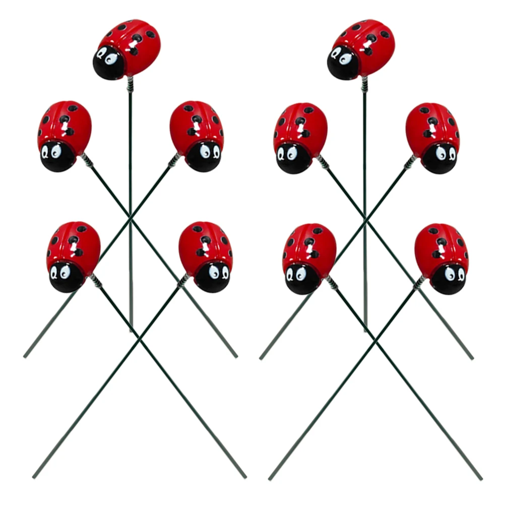 

10pcs Garden Stake Decorative Lawn Stakes Artificial Insects Resin Yard Decor OutdoorGarden Ornaments