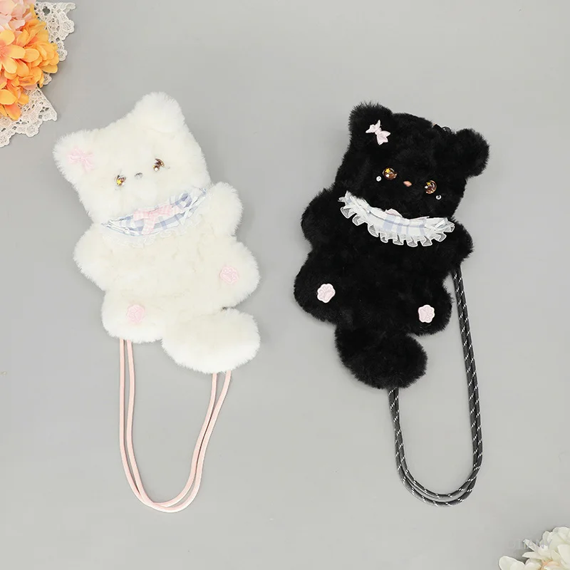 

Women's Bags Y2k Crossbody Bag Japanese Style Cosplay Lolita Cute Women's Handbag Accessories Shoulder Bag Cat Winter Bag 2025