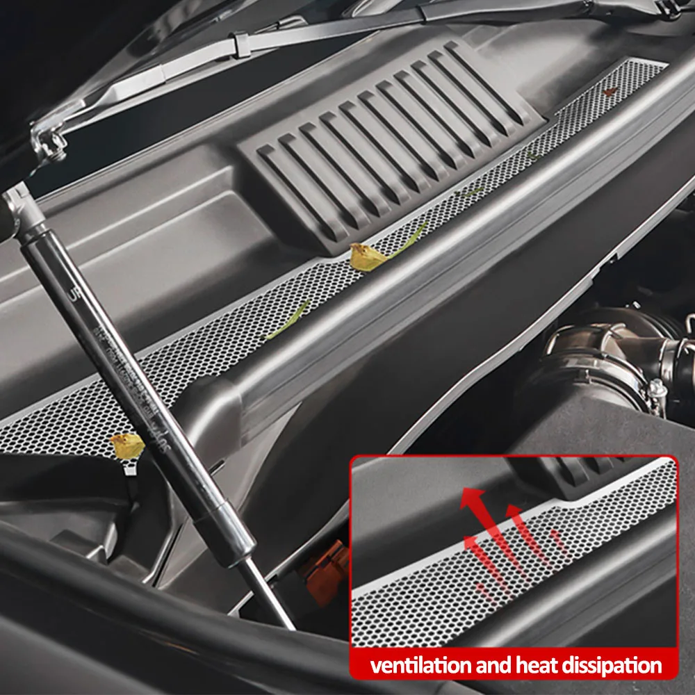 

2 Pcs For BYD Leopard 8 2025 Stainless Steel Machine Cover Filter Automotive Modification Products Air inlet Protective Cover