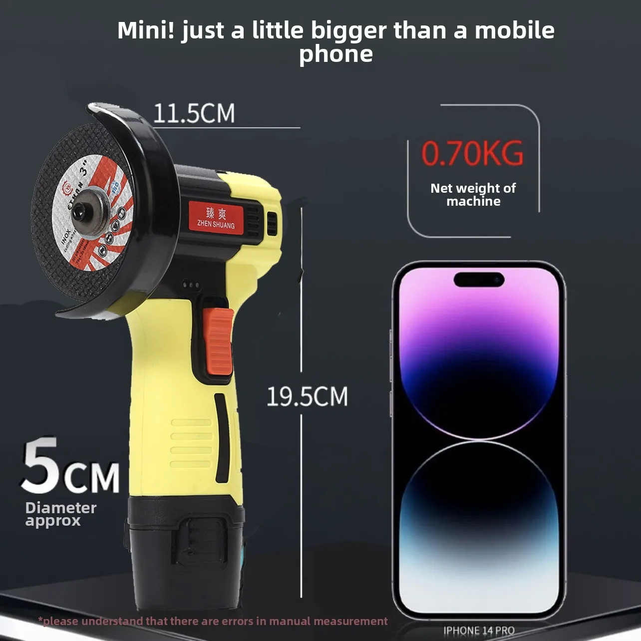 Smerigliatrice angolare piccola senza spazzole con batteria al litio 12V Smerigliatrice multifunzione Mini lucidatura Levigatura Silenzioso ad alta velocità
