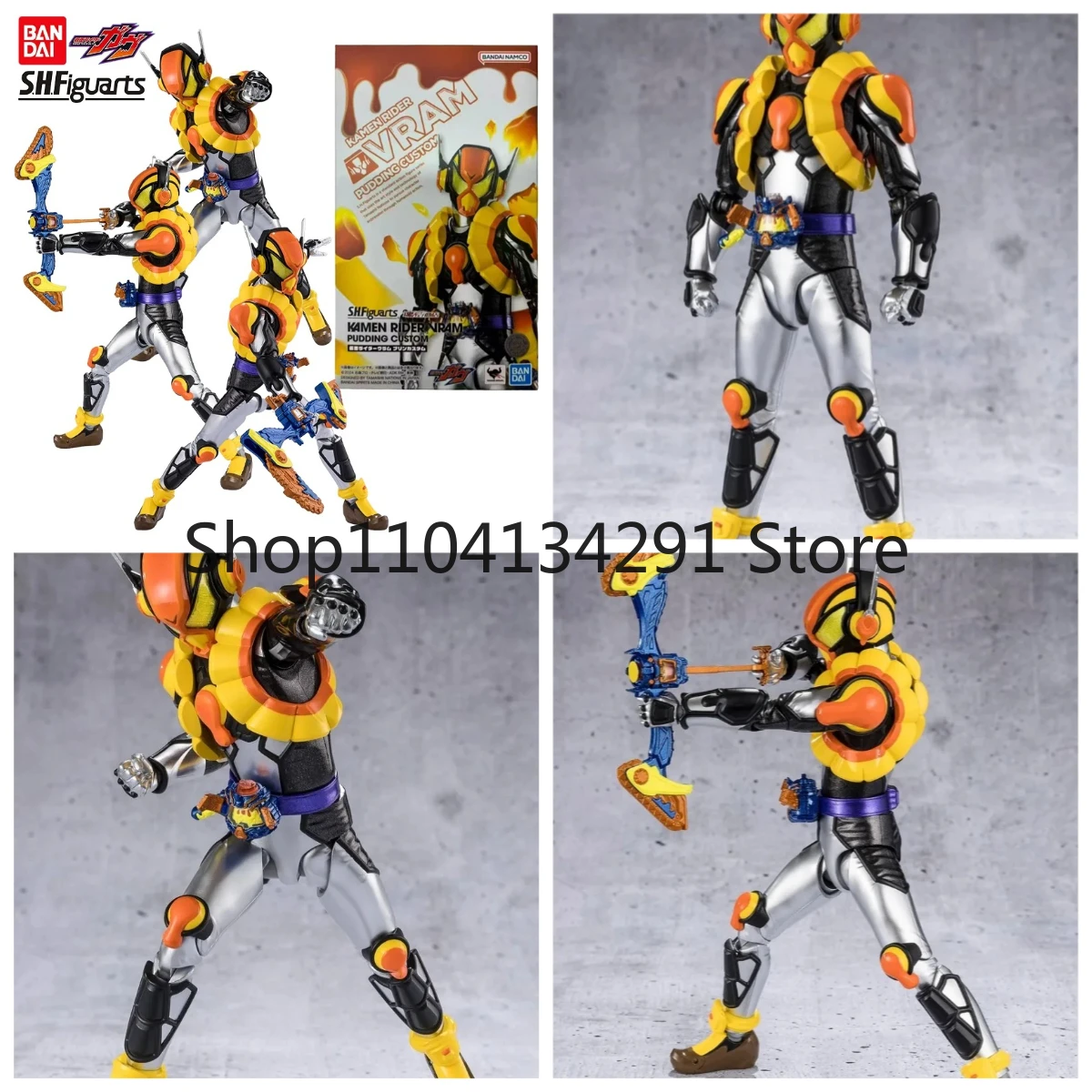 

Original Bandai Soul Limited Edition Kamen Rider Vram Gabu SHF Bram Pudding Birthday Gift Toy Model Figurine