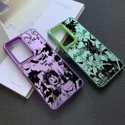 Anime My Hero Academia Phone Case For Samsung Galaxy S24 S23 S22 S21 S20 Plus FE Ultra Colored Silver Plated Inside Cover