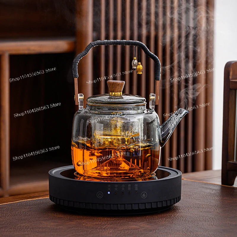 Custom LOGO Electric Ceramic Stove Tea Pot Set, Kung Fu Tea Set for Home & Office, Perfect for Business Gifting