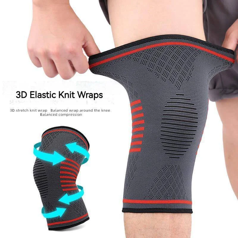 Compression Knee Brace Sleeve Support for Joint Pain Relief Running Biking Basketball Fitness Knitted Elastic Wrap Protector