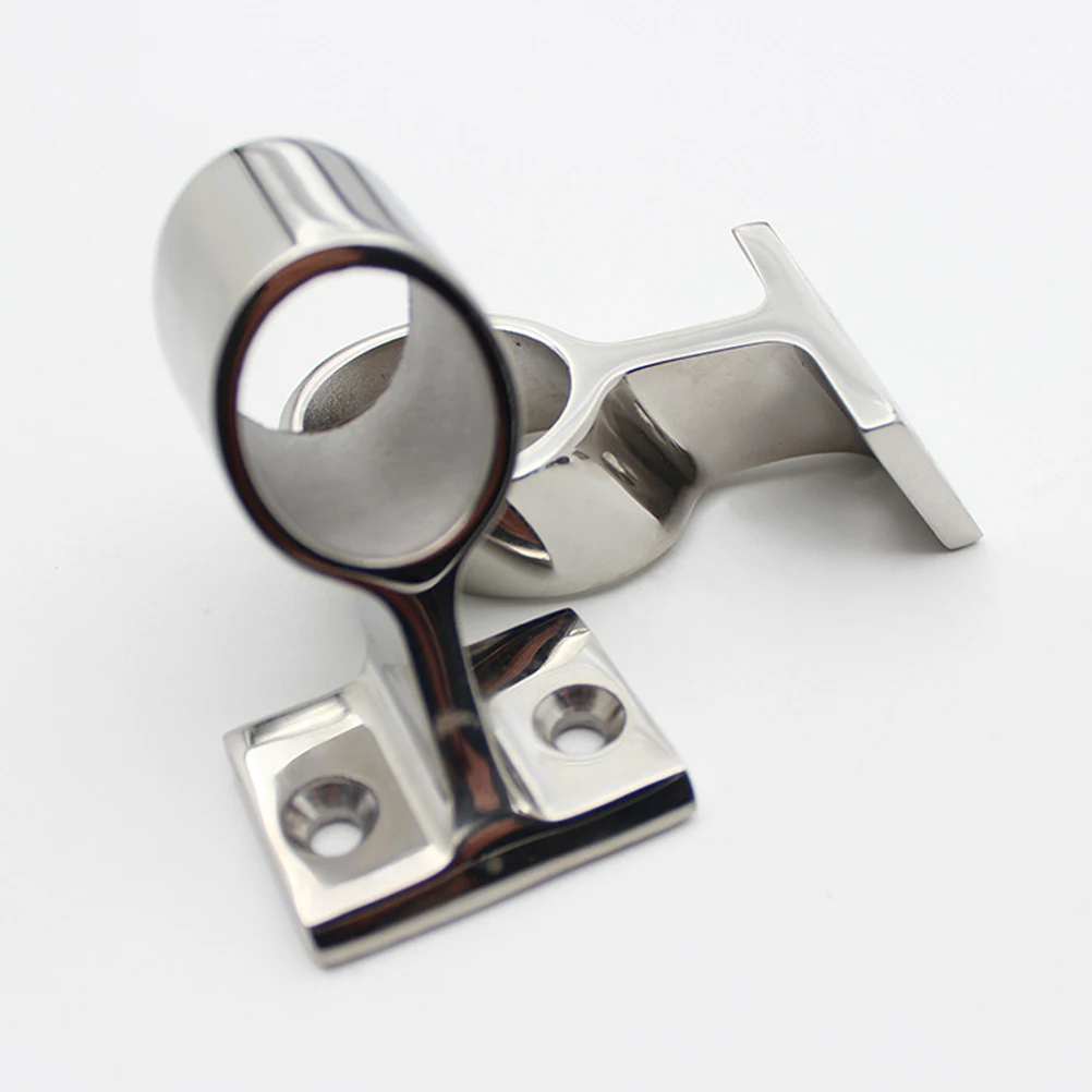 

25 Mm Stainless Steel Railing Base Marine H rail Fittings Boat Rear Bracket Arm Rest Yacht Rail Assembly Durable Sturdy