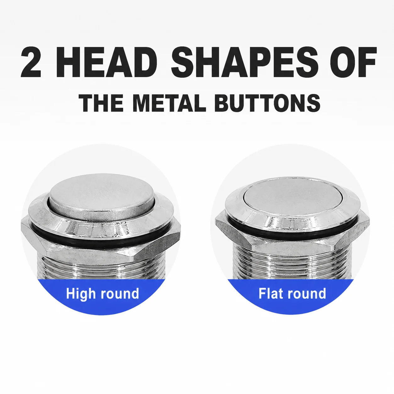 10PCS 12mm Short Metal Button Switches Waterproof Latching 3v 6v 12v 220v Momentary LED Light Metal Power Button Switches On Off