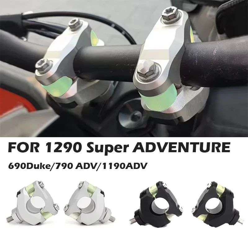 

New Motorcycle For 1290 Super ADVENTURE 790 Adventure 1190 ADV 690 Duke Handlebar Riser Clamp Kit Increase height 28mm 2023 2024