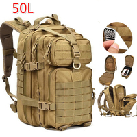 30L/50L 600D Nylon Waterproof Military Backpack Men Outdoor Army Rucksacks Tactical Sports Camping Trekking Fishing Hunting Bag