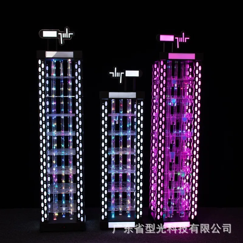 

LED luminous cup holder Cocktail night club KTV creative bullet cup holder Bar supplies Wrought iron luminous motorcycle wine ra