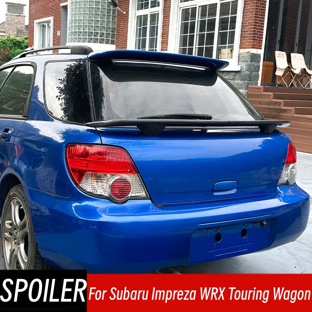 

For 2001-2007 Subaru Impreza WRX Touring Wagon Middle Rear Trunk Lid Spoiler Wings Car Exterior Black Carbon Tuning Accessories