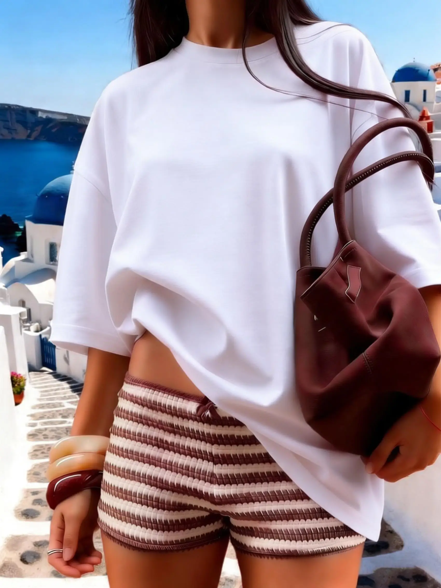 100% Baumwolle Basics T-Shirt Damen Sommer Weich Urlaub Kurzarm Lässige Mode Streetwear Unisex O-Ausschnitt Paar-Kleidung