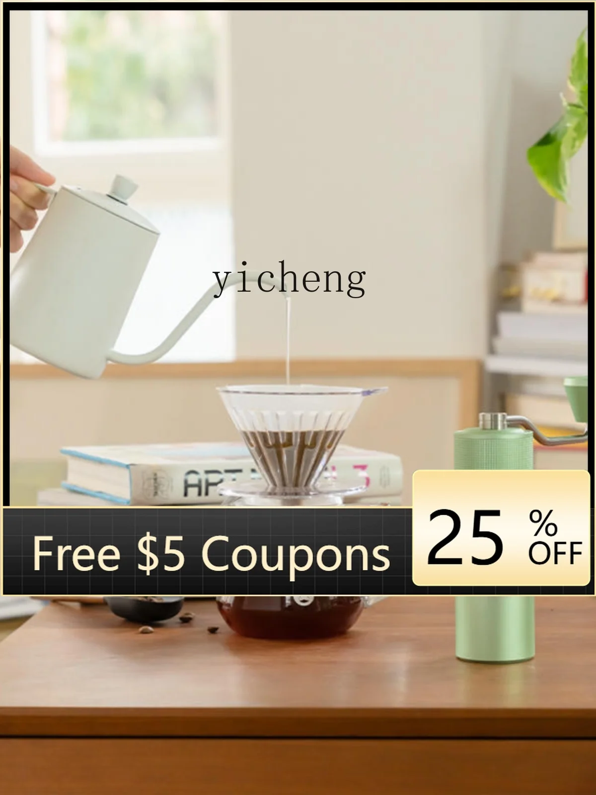 

P3-12 Hand-Cranked Coffee Beans Hand-Brewed Household Coffee Grinder Item Pulverizer