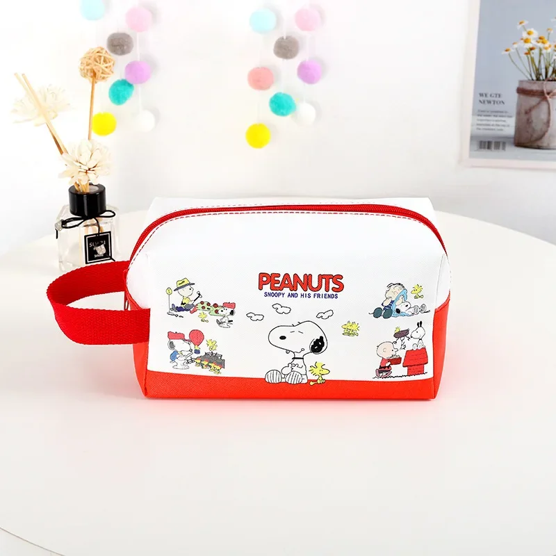 Snoopy Women Cosmetic Lipsticks Bag coreano Student Pencil Case Travel Makeup Brushes Bag Neceser Organizer Bags studente Cartoon